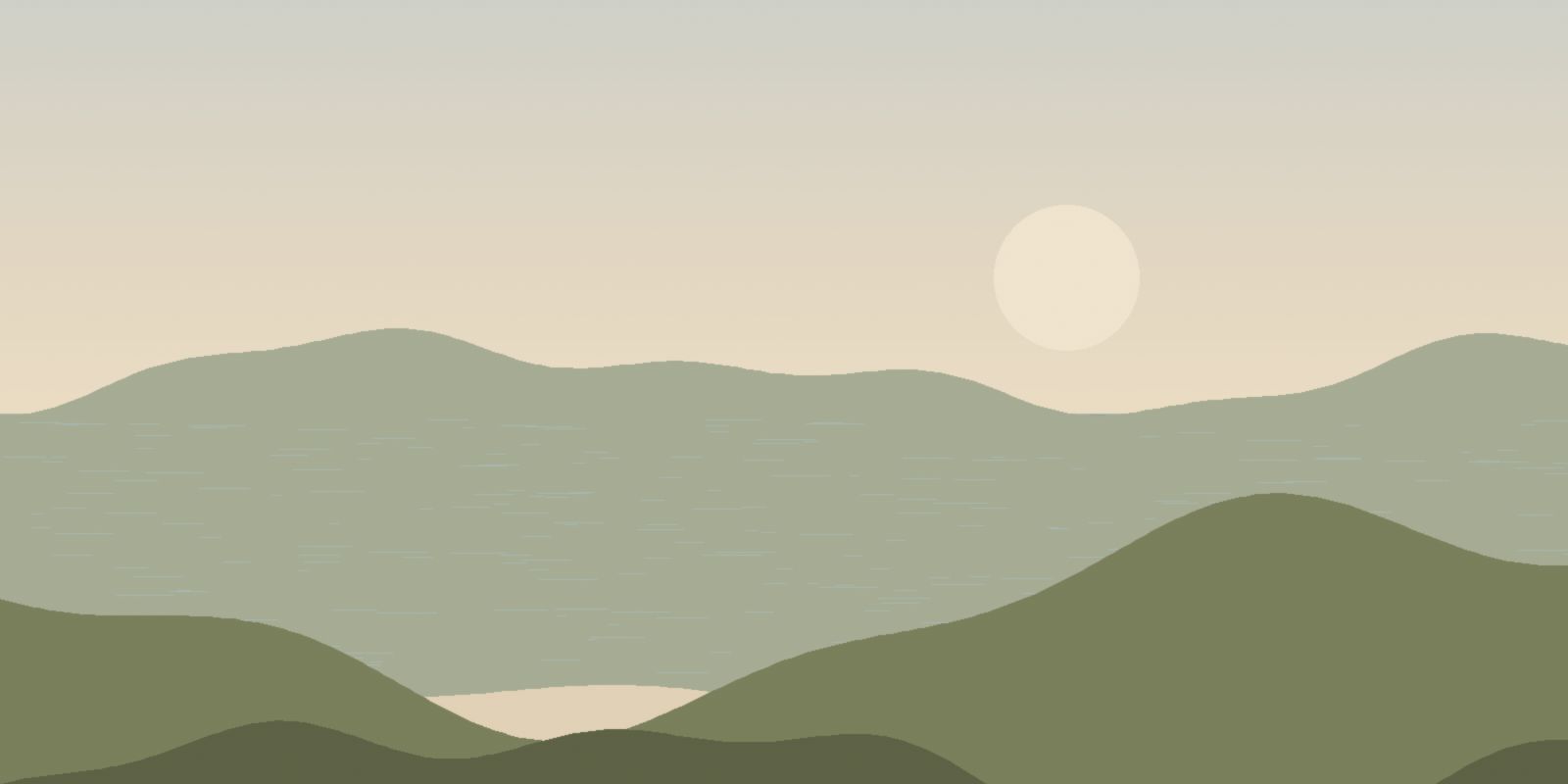 Hills above a quiet bay on Lombok's south coast