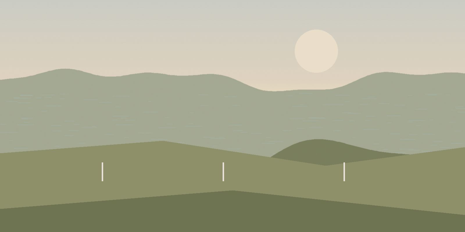Hillside plot with survey pegs overlooking the sea